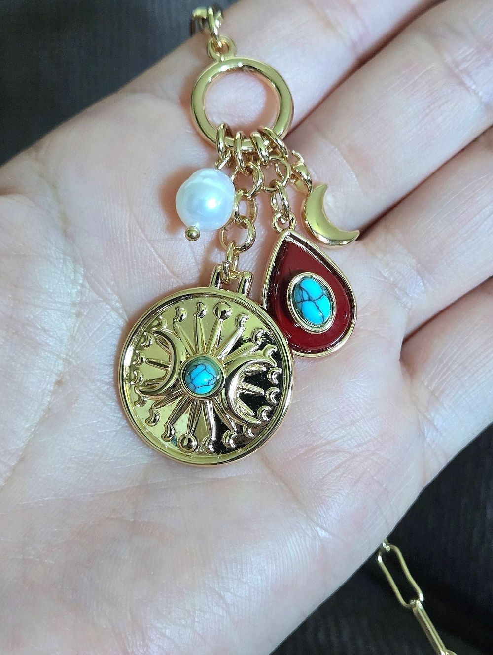 Camila Coelho Quadruple4️⃣ Charm Necklace - NIB - Picture 3 of 16